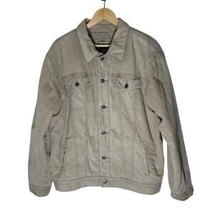 Gap Jacket Men’s Large Sherpa Lined Vintage Y2K 90s Tan Corduroy Trucker